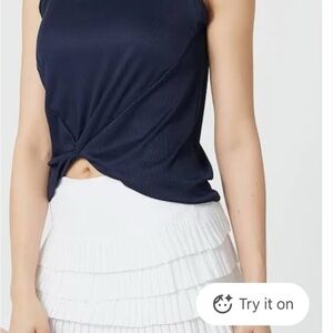 Lucky in Love Blue Twist Front Top